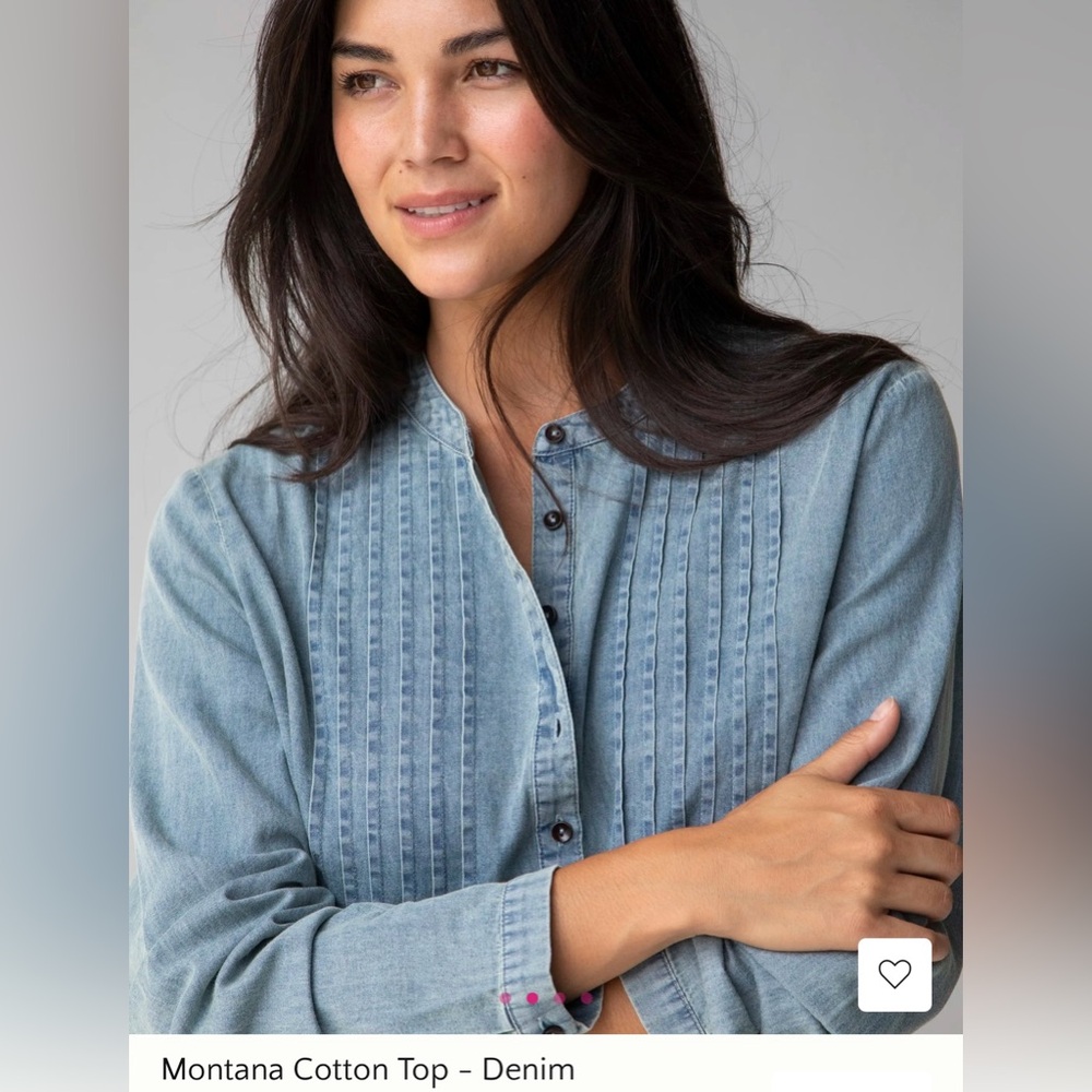 NATURAL LIFE Denim Button Down Shirt
